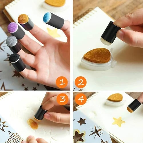 Finger Paint Set for Creative Painting Sessions (10 Pieces)