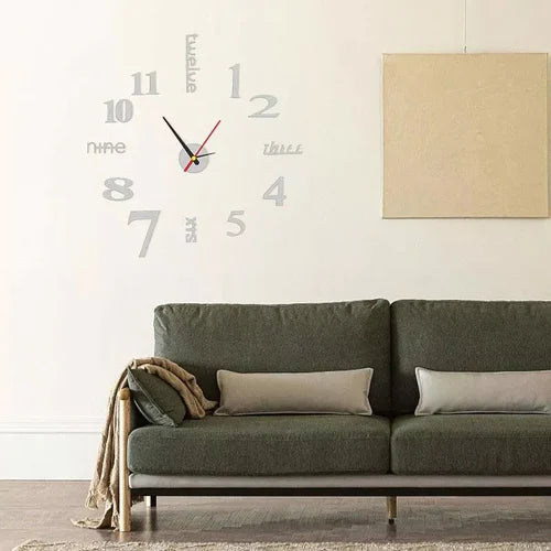 Modern DIY Wall Clock Without Drilling for Your Home