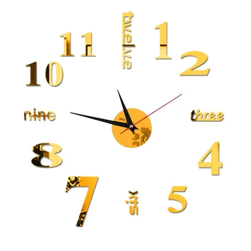Modern DIY Wall Clock Without Drilling for Your Home