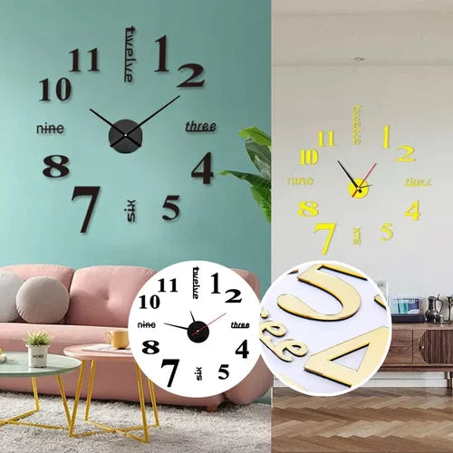 Modern DIY Wall Clock Without Drilling for Your Home