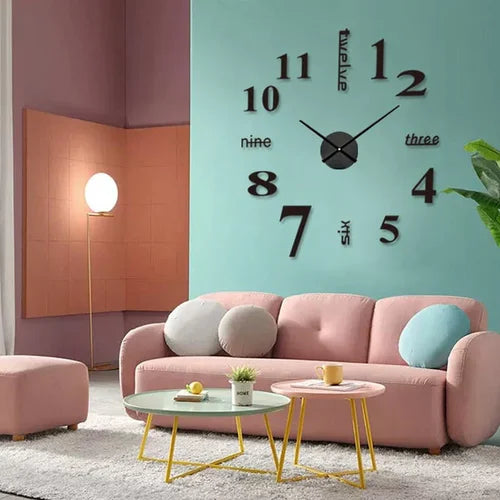 Modern DIY Wall Clock Without Drilling for Your Home