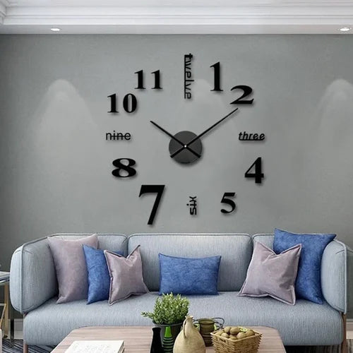 Modern DIY Wall Clock Without Drilling for Your Home
