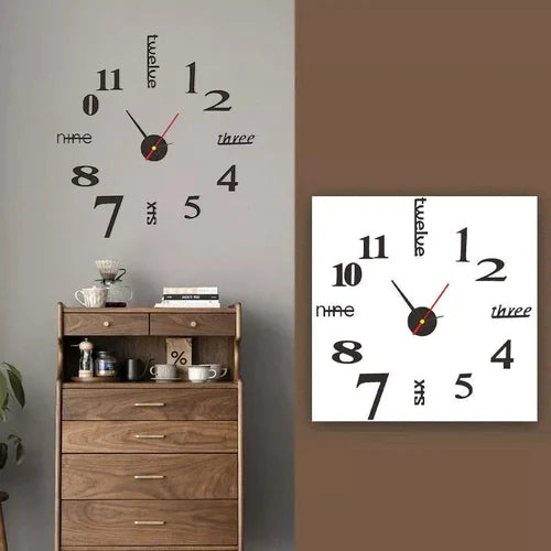 Modern DIY Wall Clock Without Drilling for Your Home