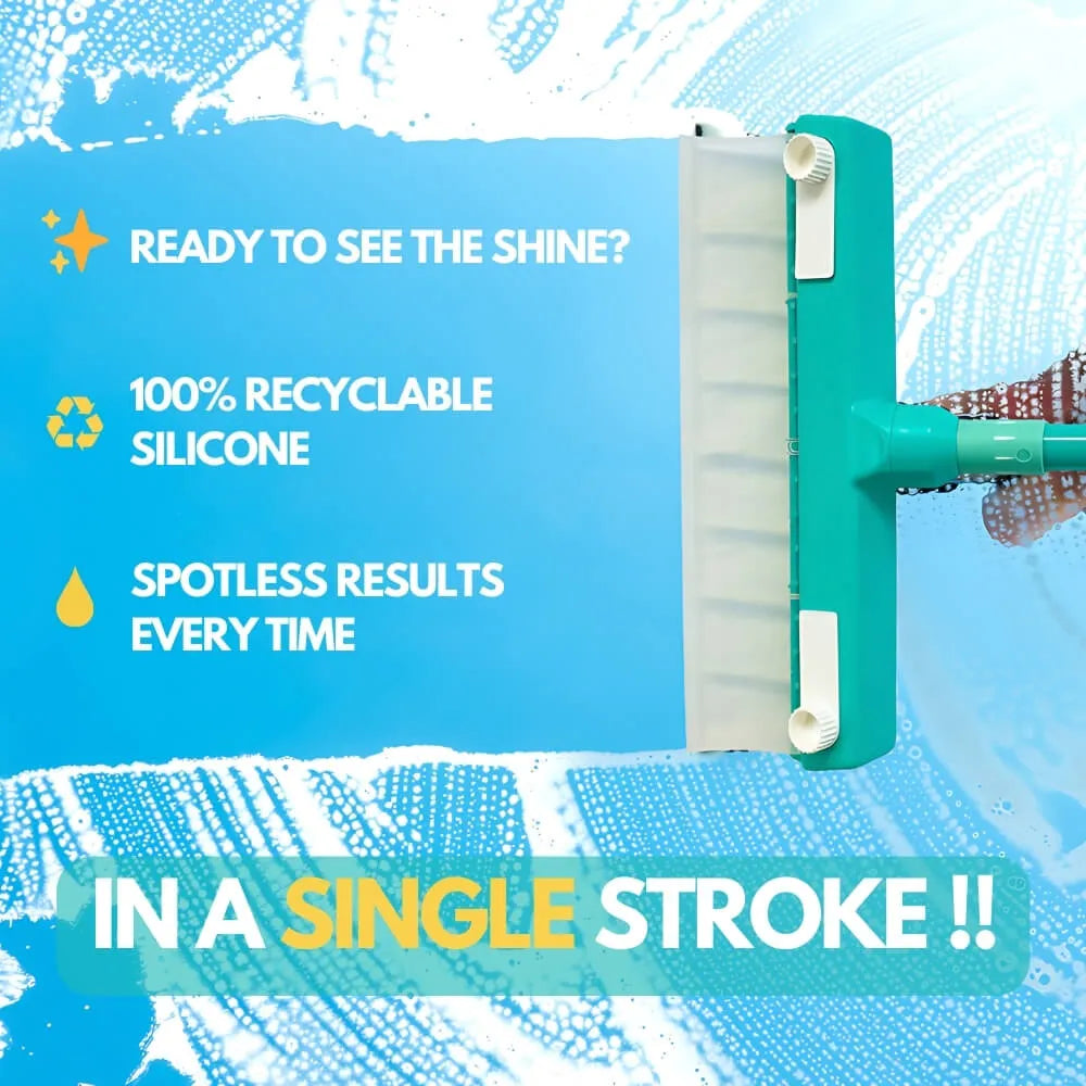GlanzPro Window Cleaning Set | Sustainable Silicone Squeegee for Perfect Visibility