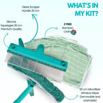 GlanzPro Window Cleaning Set | Sustainable Silicone Squeegee for Perfect Visibility