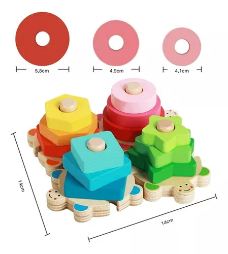 Montessori Stapelspiel für kreatives Lernen