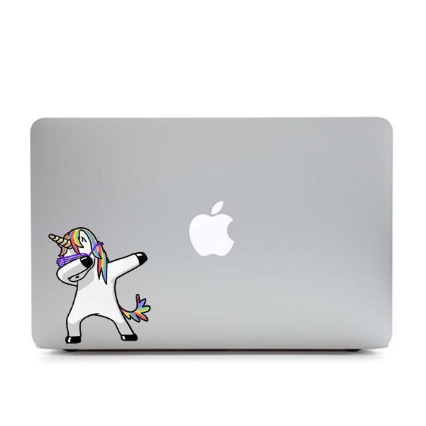 Stylischer Einhorn Dabbing Aufkleber | Regenbogen Design