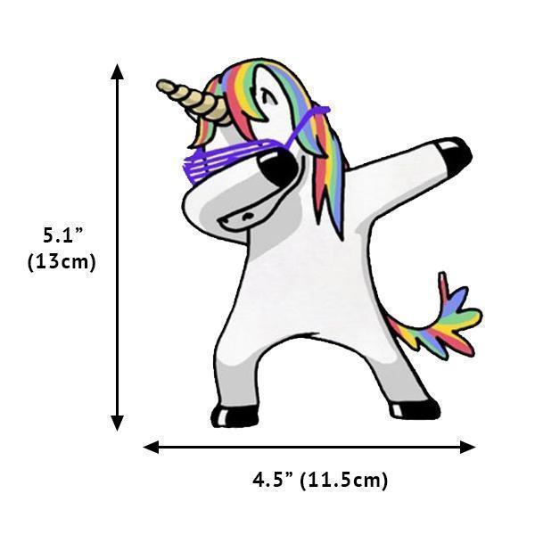Stylischer Einhorn Dabbing Aufkleber | Regenbogen Design