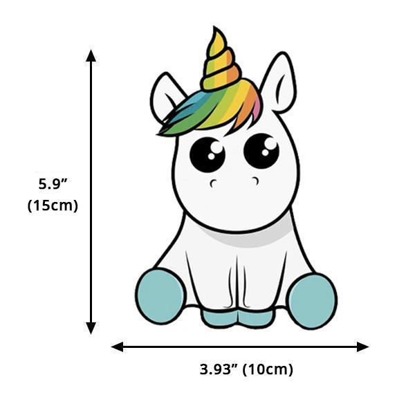 Stylischer Einhorn Dabbing Aufkleber | Regenbogen Design