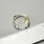 Verstellbarer Ring mit Dackelmotiv aus 925 Sterling Silber