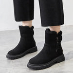 Elegante Winterstiefel für Damen aus Wildleder und Wolle