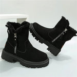 Elegante Winterstiefel für Damen aus Wildleder und Wolle