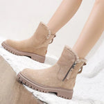 Elegante Winterstiefel für Damen aus Wildleder und Wolle