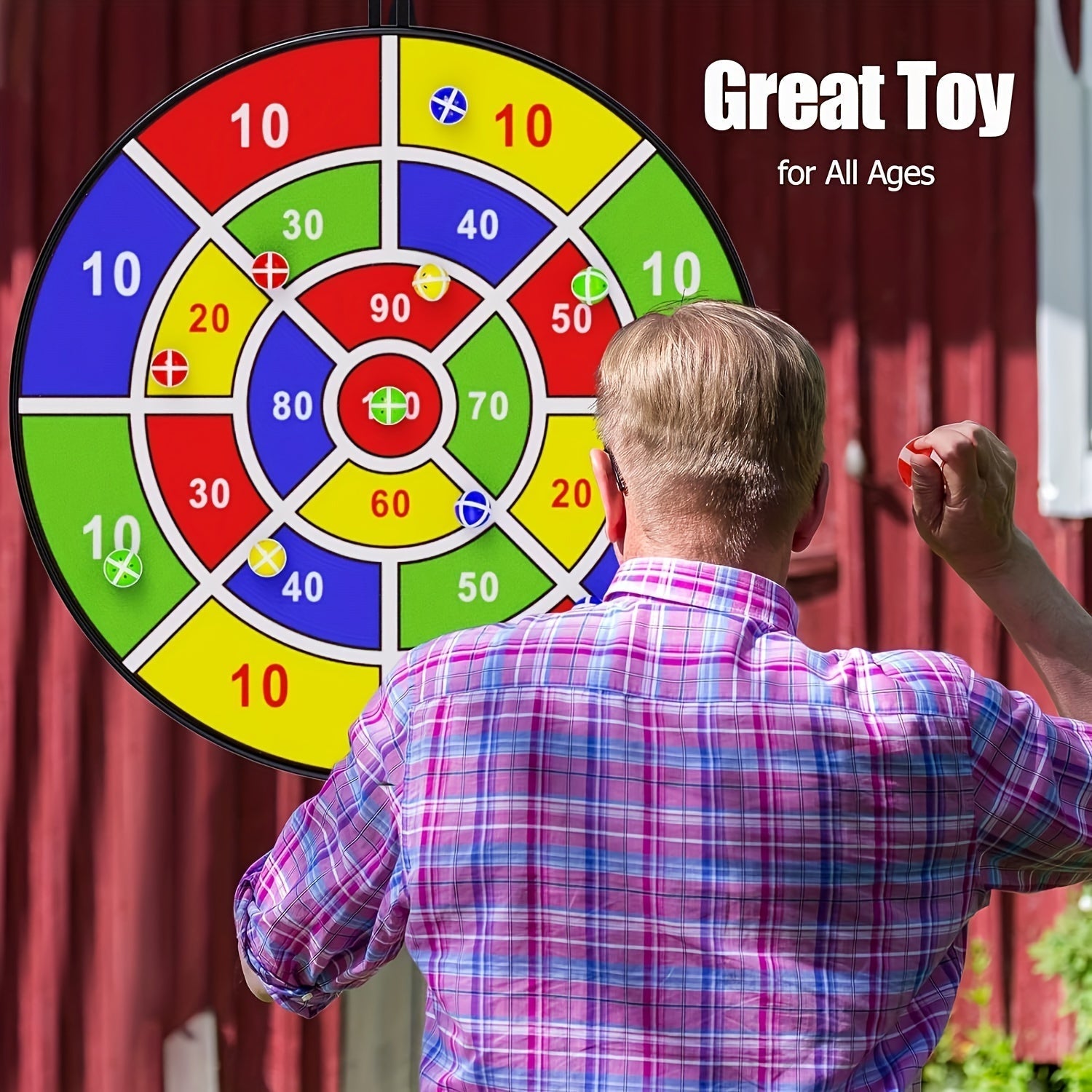 Dartspaß - Großes Dartspielbrett für drinnen und draußen