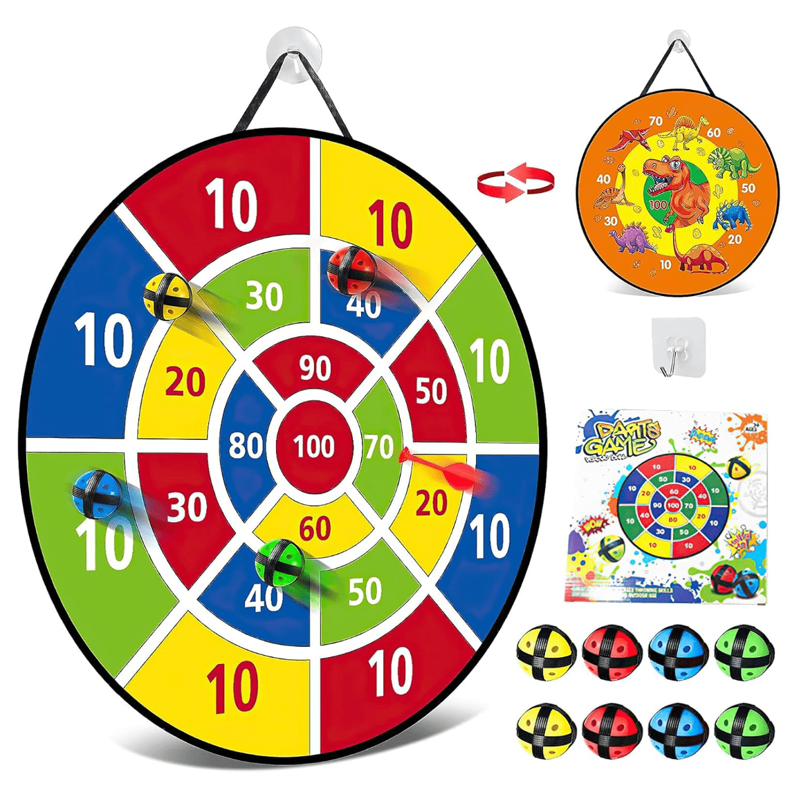 Dartspaß - Großes Dartspielbrett für drinnen und draußen
