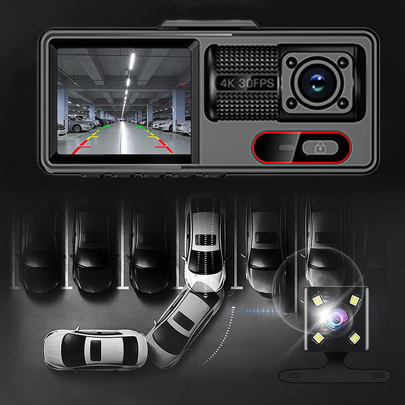 Dashcam für Rundumschutz beim Fahren | 3-in-1 Kamera