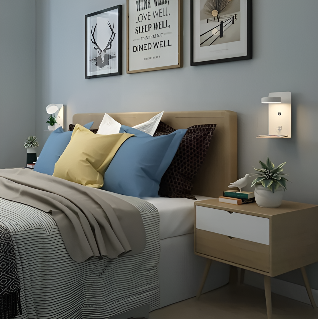 Elegant USB night light with integrated storage compartment