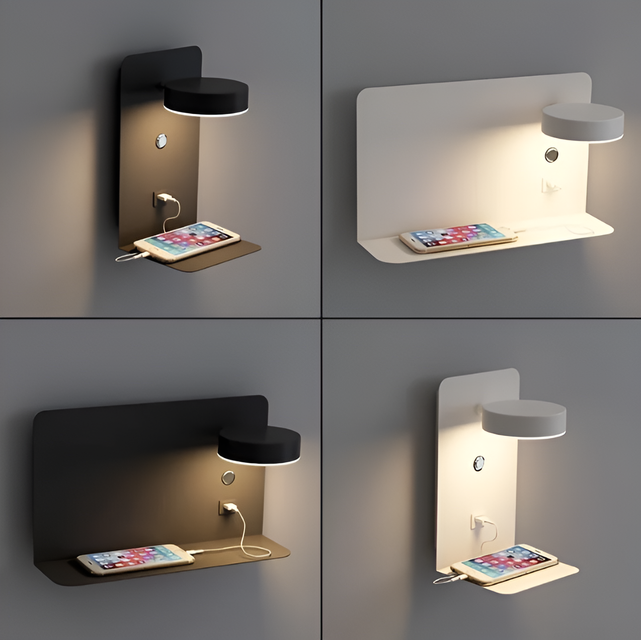 Elegant USB night light with integrated storage compartment