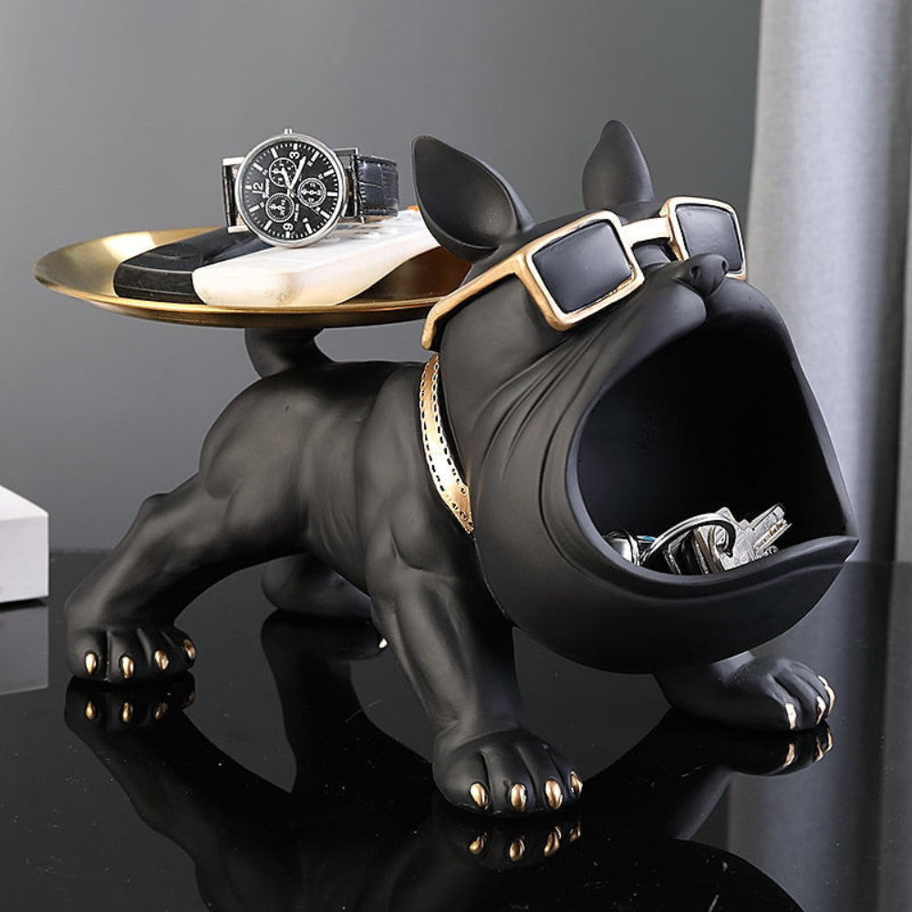 Stylish Bulldog Tray for Keys and Snacks – Practical Storage Solution