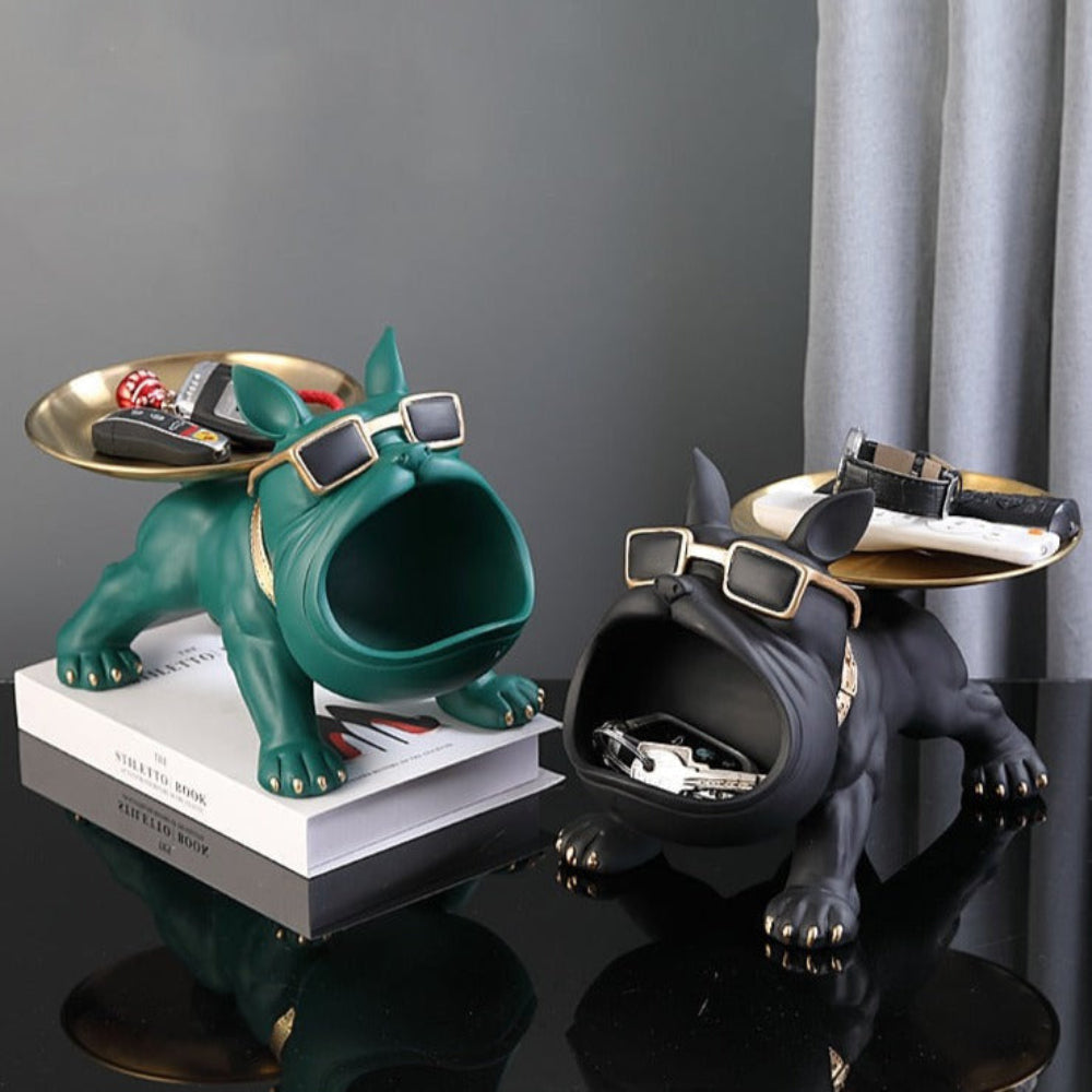 Stylish Bulldog Tray for Keys and Snacks – Practical Storage Solution