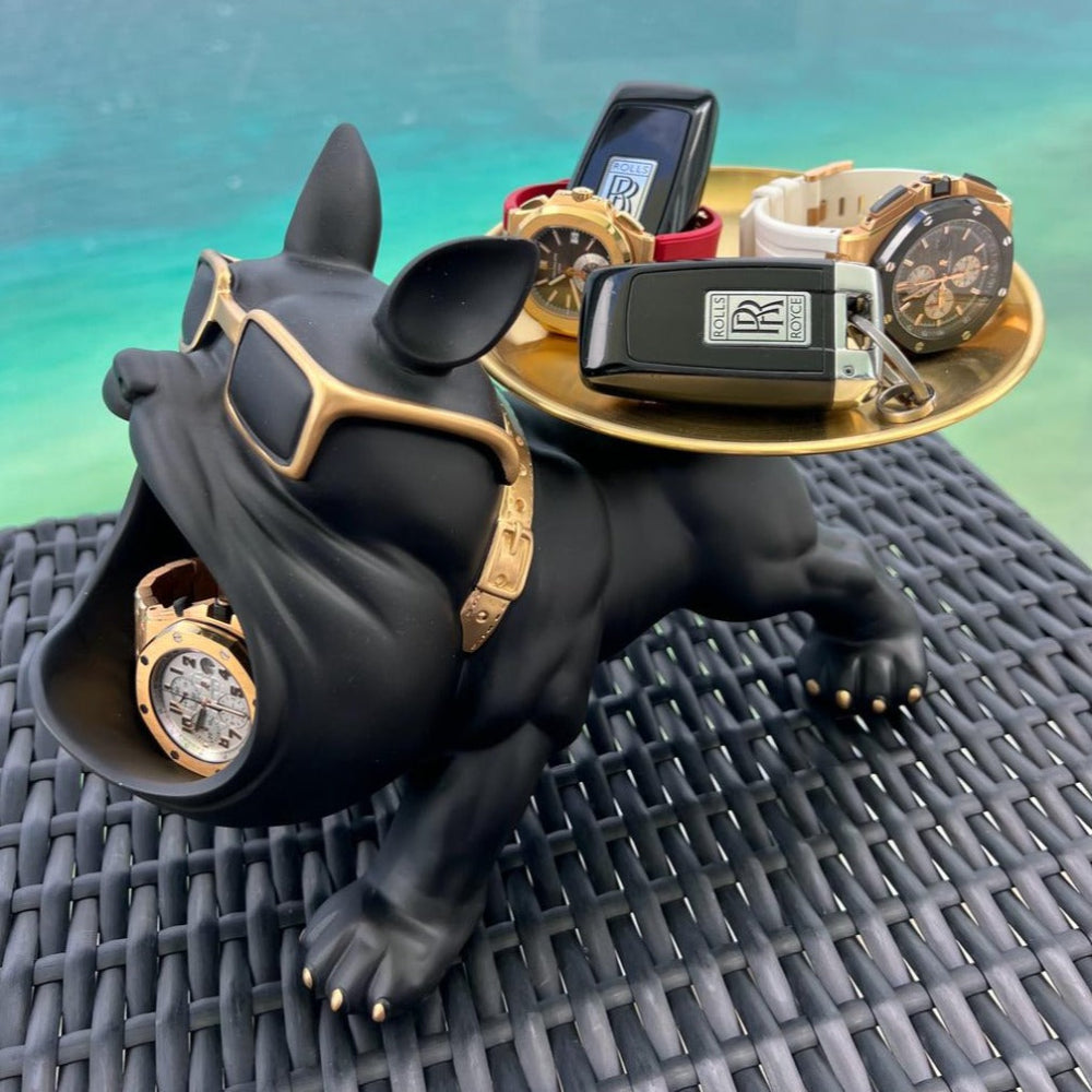 Stylish Bulldog Tray for Keys and Snacks – Practical Storage Solution
