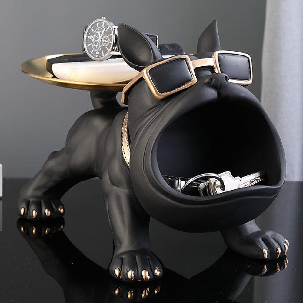 Stylish Bulldog Tray for Keys and Snacks – Practical Storage Solution