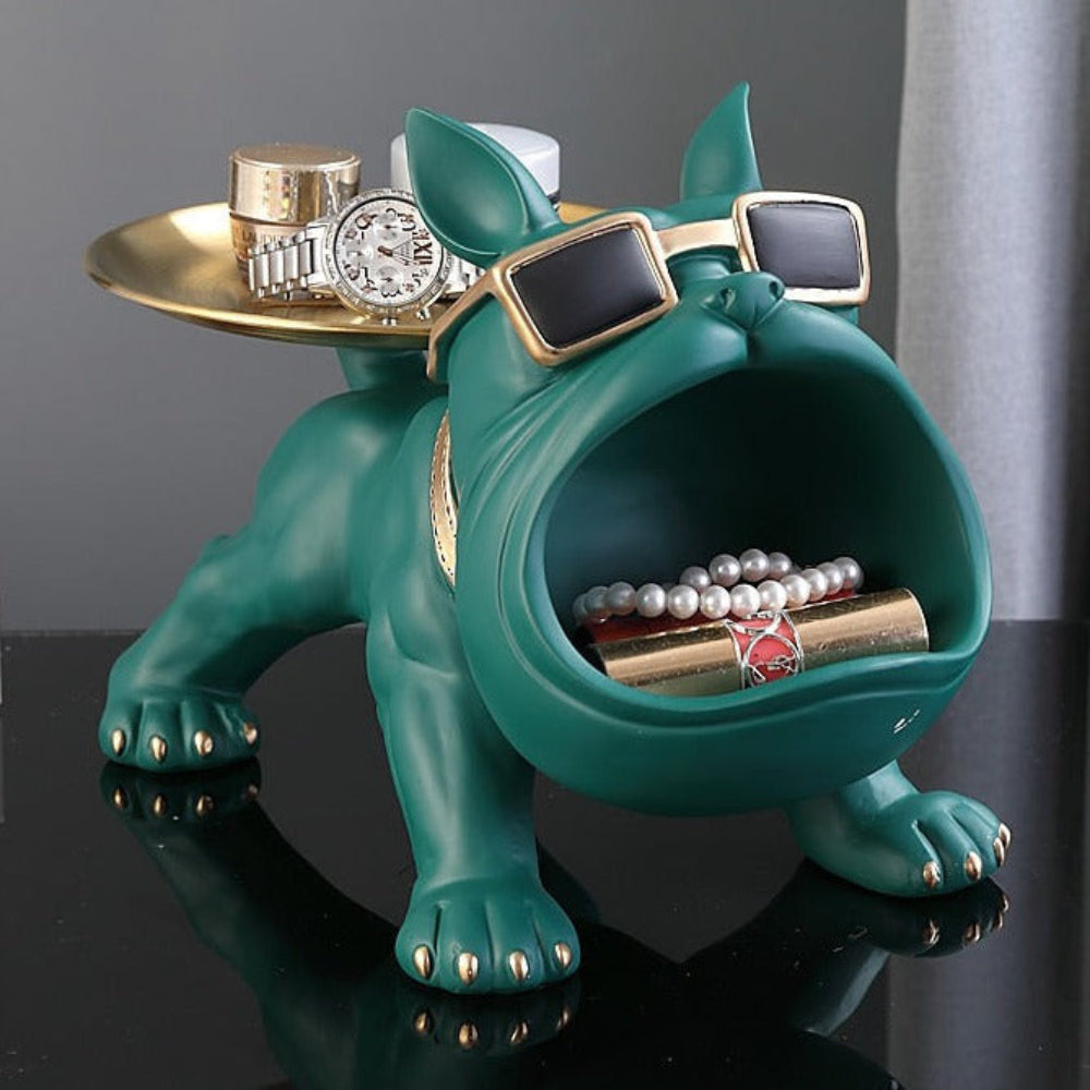 Stylish Bulldog Tray for Keys and Snacks – Practical Storage Solution