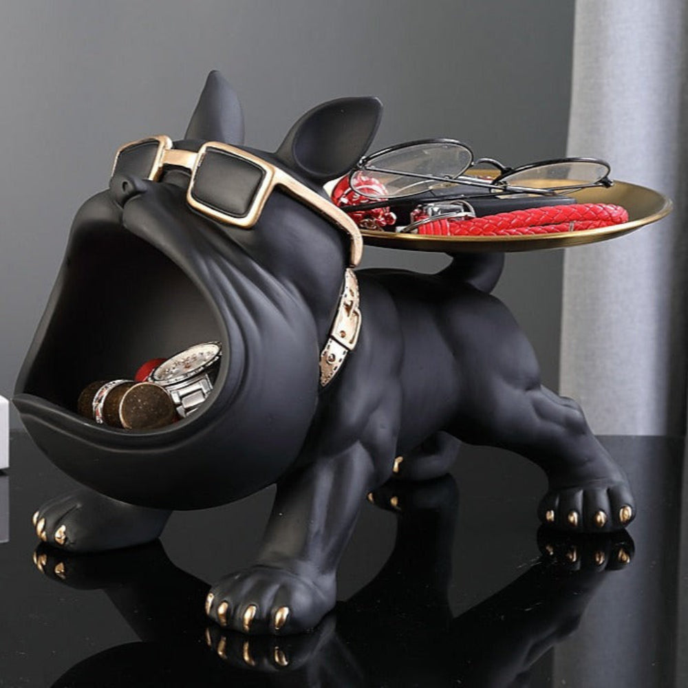 Stylish Bulldog Tray for Keys and Snacks – Practical Storage Solution