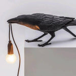 Artistic Crow Design Table Lamp with Warm Light LED