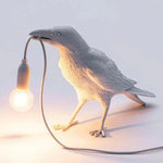 Artistic Crow Design Table Lamp with Warm Light LED