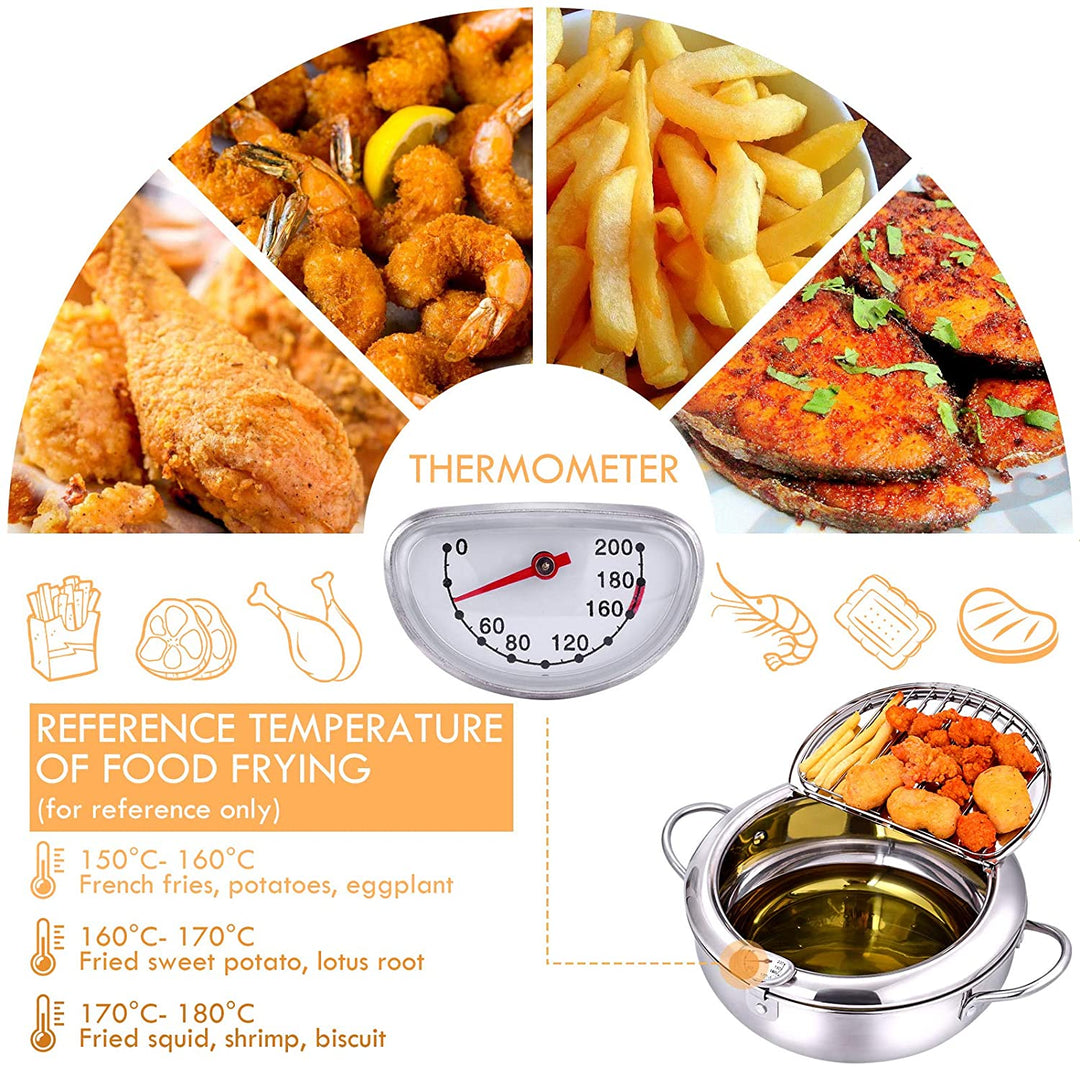 Frittiergerät mit Temperaturregler für Perfekte Ergebnisse