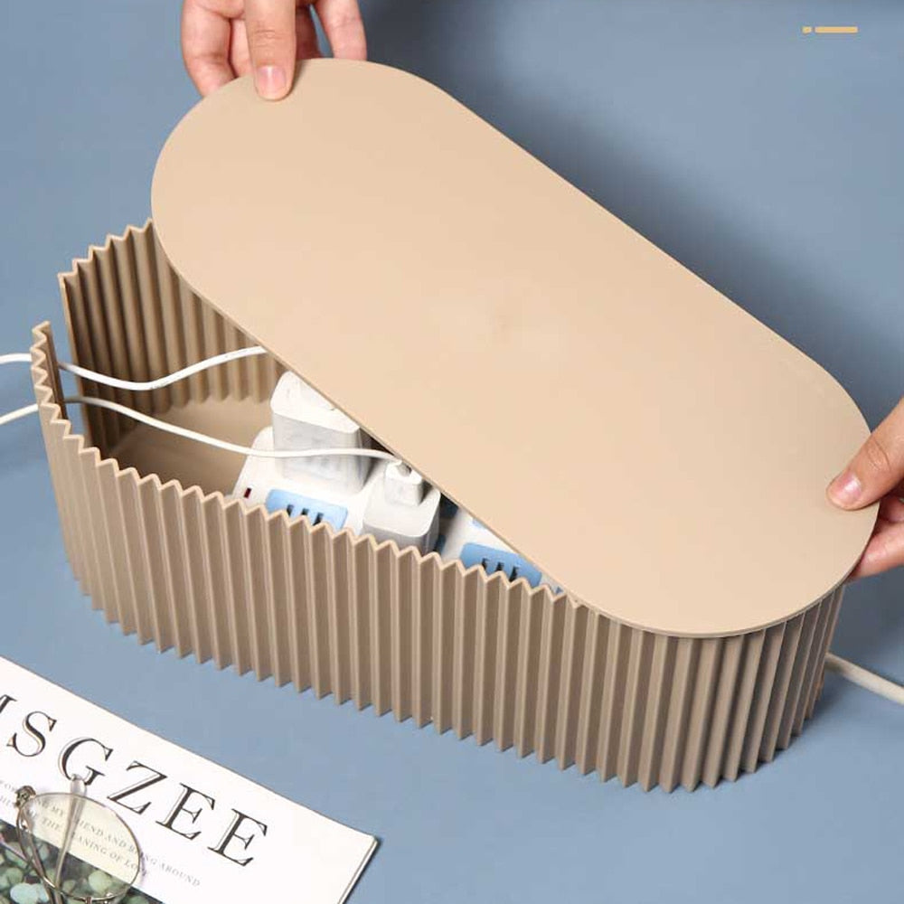 Elegant Storage Box | Cable, Adapter, and Socket Organizer