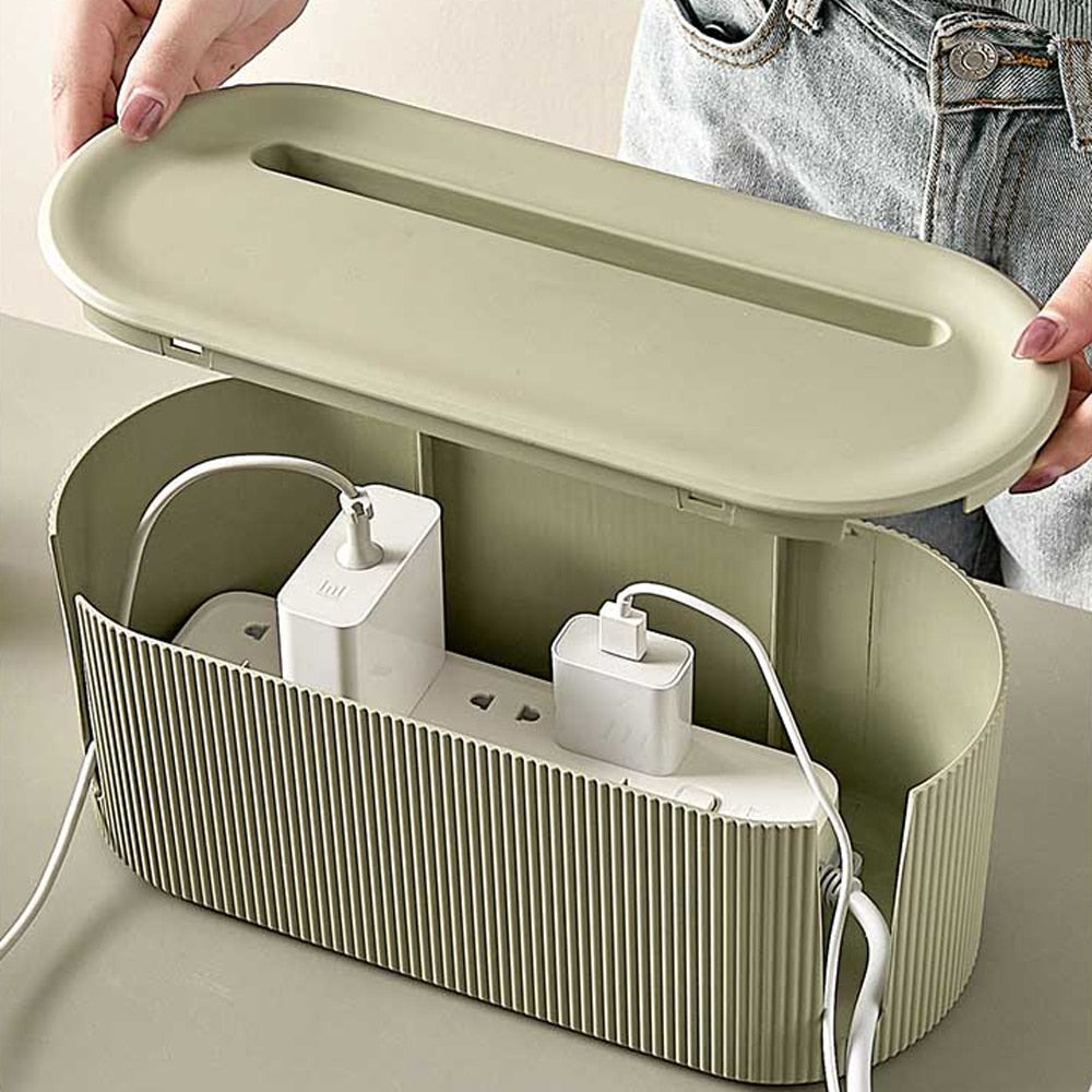 Elegant Storage Box | Cable, Adapter, and Socket Organizer