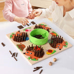 Sensorisches Lernspiel mit Igel im Montessori-Stil