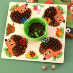 Sensorisches Lernspiel mit Igel im Montessori-Stil