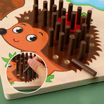 Sensorisches Lernspiel mit Igel im Montessori-Stil