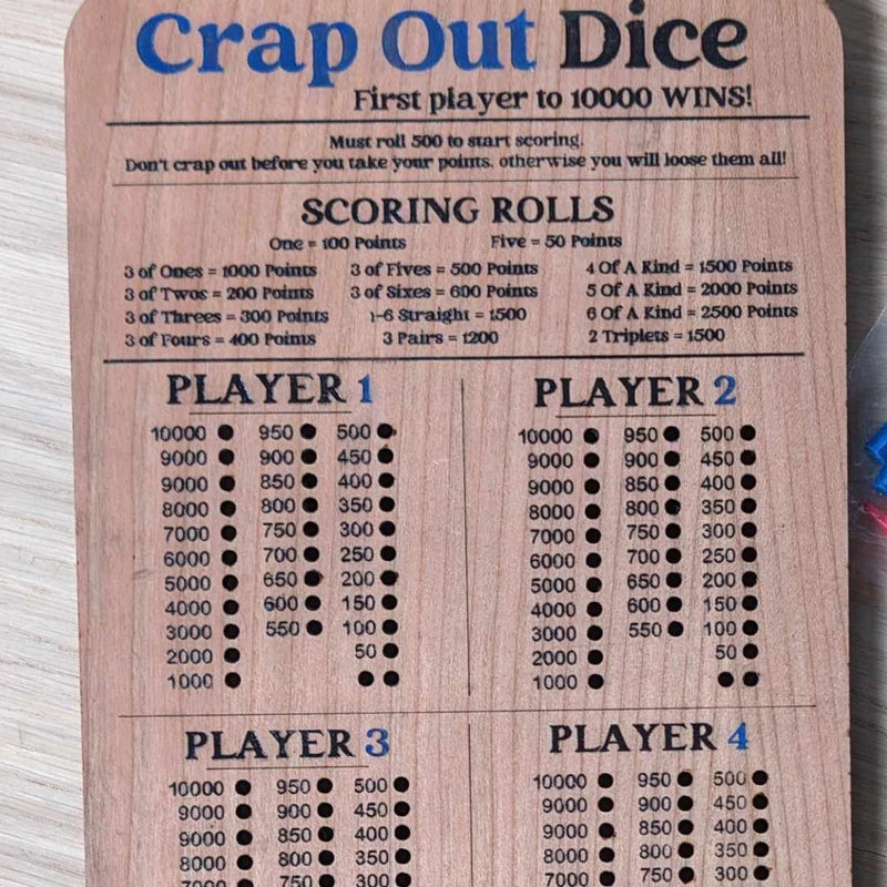 WürfelKönig - Holz-Taktik Scoreboard für Spielespaß