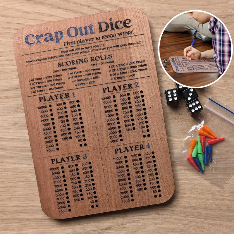 WürfelKönig - Holz-Taktik Scoreboard für Spielespaß