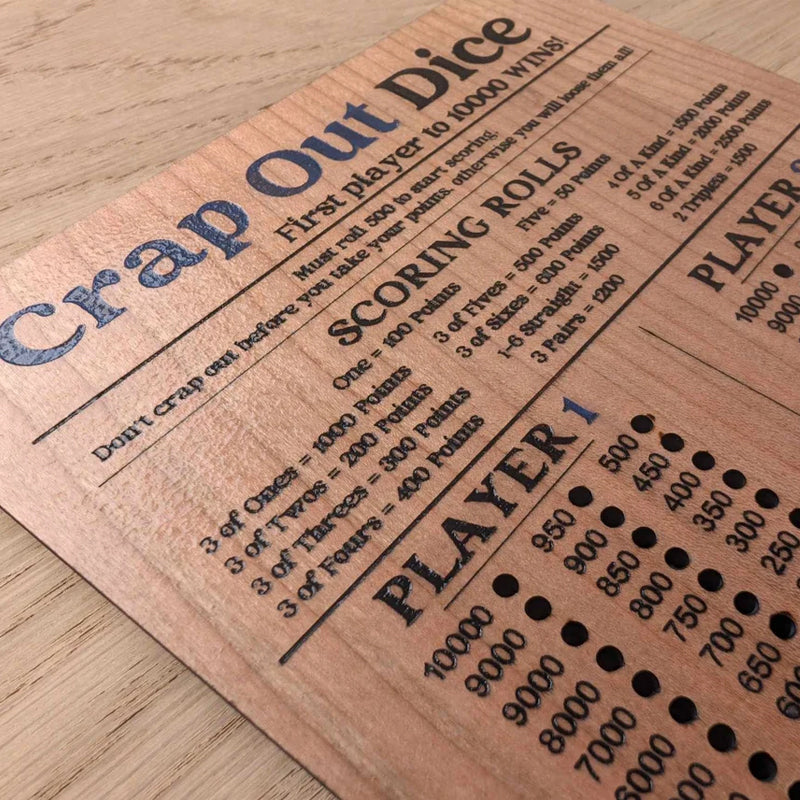 WürfelKönig - Holz-Taktik Scoreboard für Spielespaß