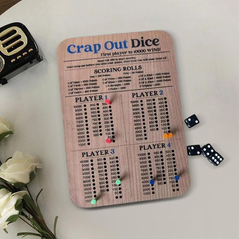 WürfelKönig - Holz-Taktik Scoreboard für Spielespaß