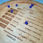 Dice Master - Wooden Farkle Dice Tray with Score Sheet for Family Fun