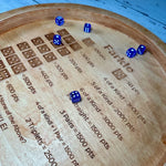 Dice Master - Wooden Farkle Dice Tray with Score Sheet for Family Fun