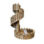 3D-printed dice tower with spiral staircase for your gaming pleasure