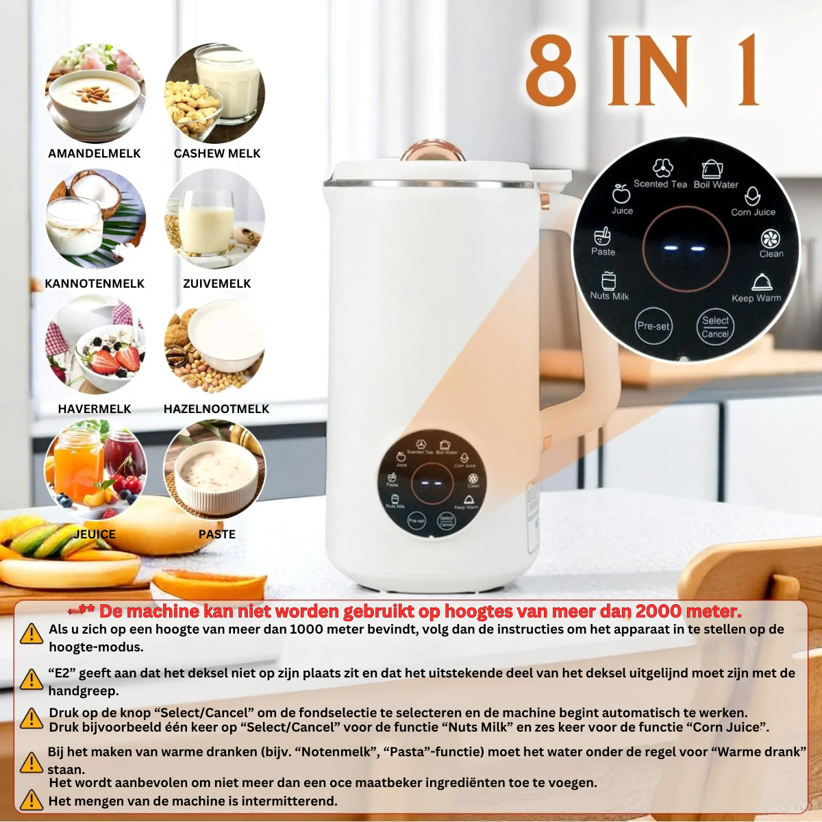 DietMix - 8-in-1 Homemade Nut Milk Maker (1000 ml)