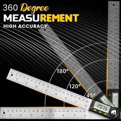 Digital Protractor with Precision Ruler