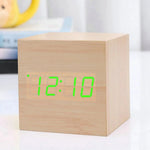 Eleganter Digitaler Holzwecker mit LED-Anzeige