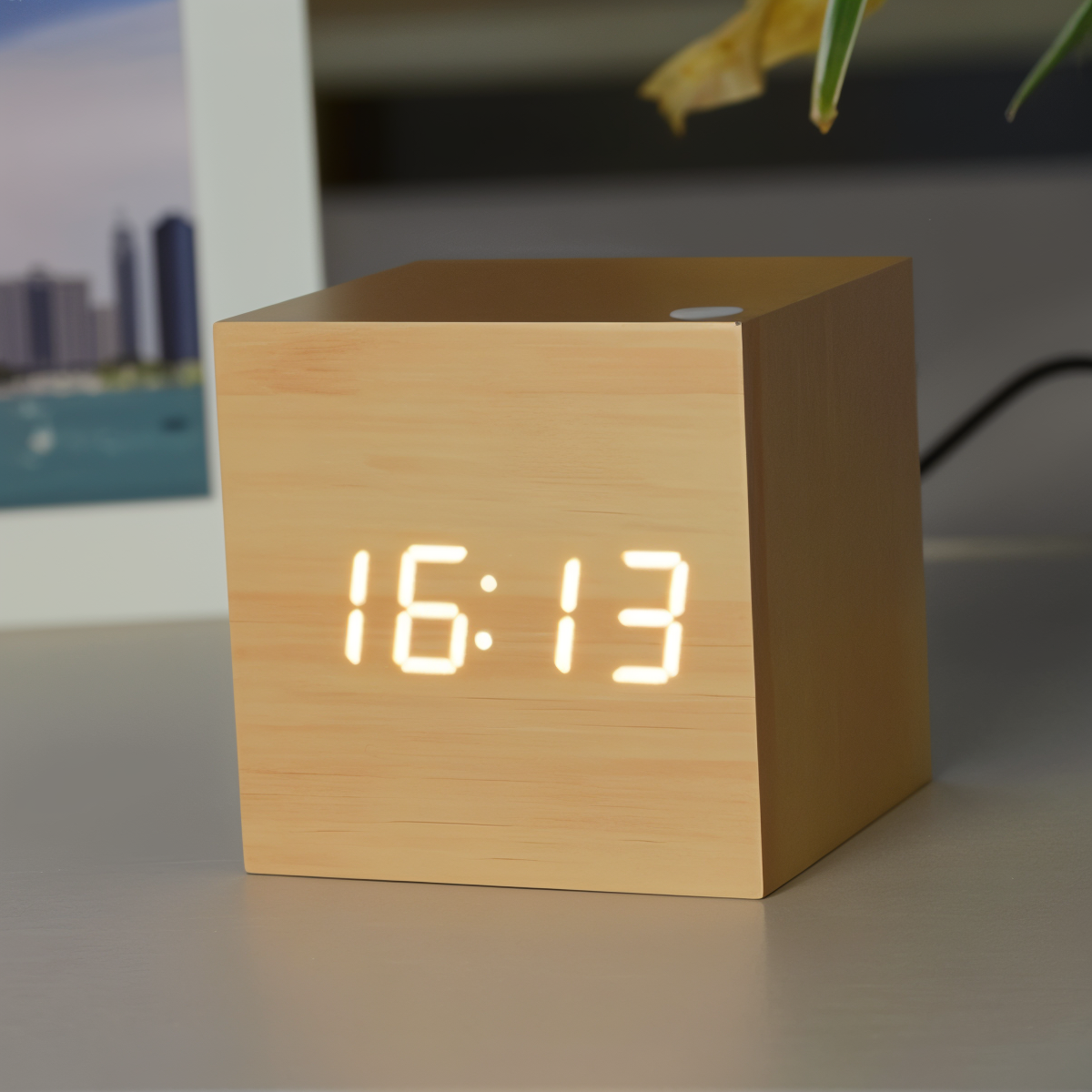 Elegant LED alarm clocks in modern wooden design for stress-free mornings
