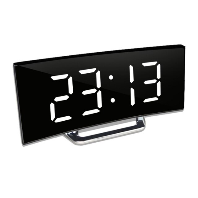 Elegante LED-Wecker mit Spiegeloberfläche und automatischer Helligkeitsanpassung