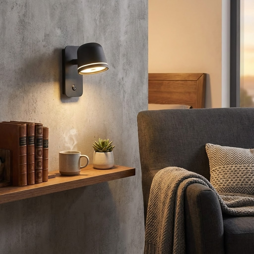 Adjustable LED wall light with touch dimming function and memory