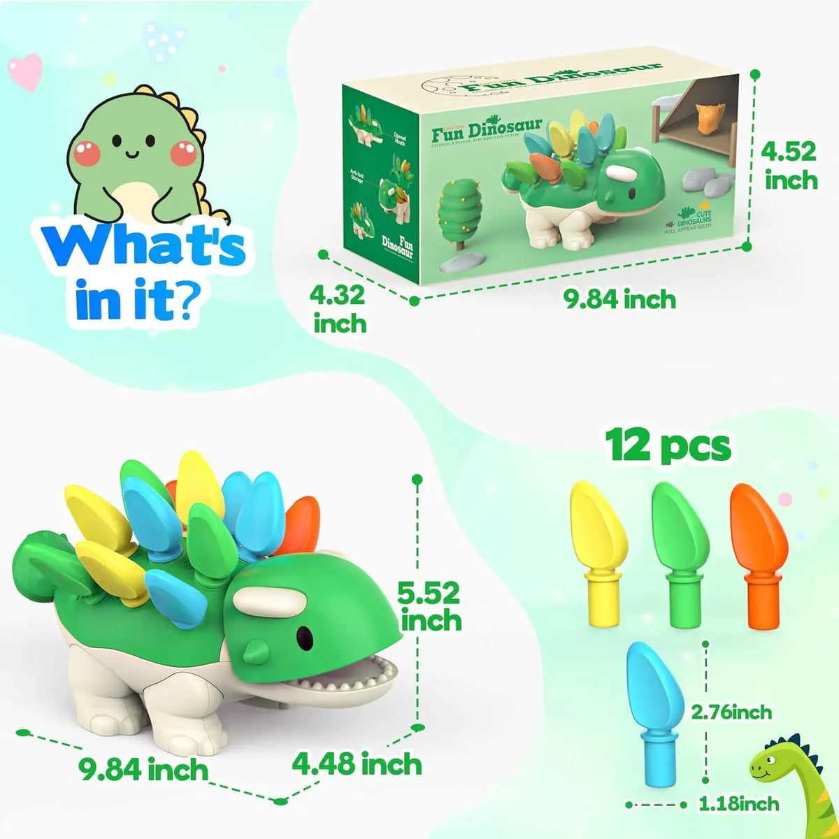 Dino Adventure - Discover Colors and Numbers - Promote Fine Motor Skills